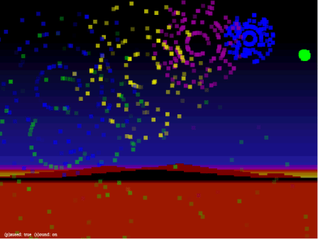 HTML5 Atari 2600 Inspired Fireworks Demo HTML5 Atari 2600 Inspired Fireworks Demo