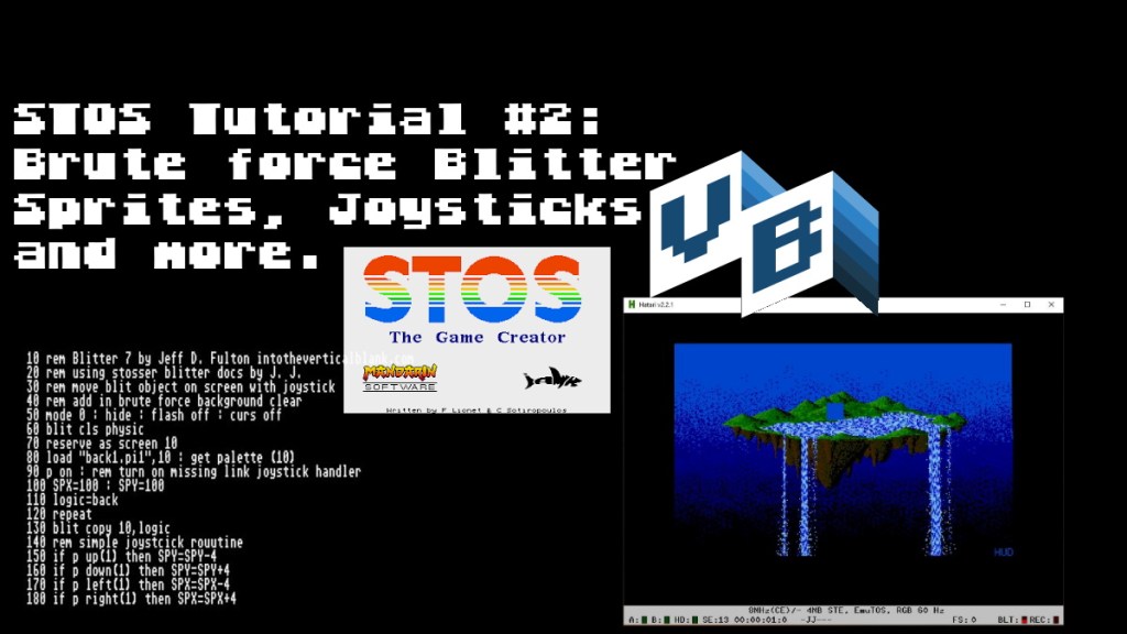 STOS Tutorial #2: Brute force Blitter Sprites, Joysticks and&nbsp;more.